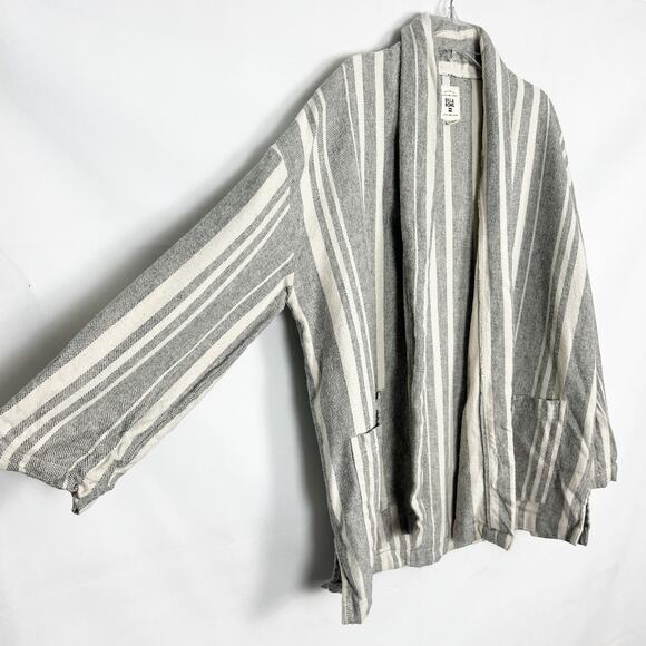 Billabong Live Out Loud Striped Open Front Blazer Jacket Size Small - Picture 6 of 10